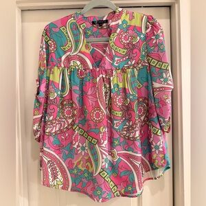 Collection by Cezele Bright Patterned Blouse